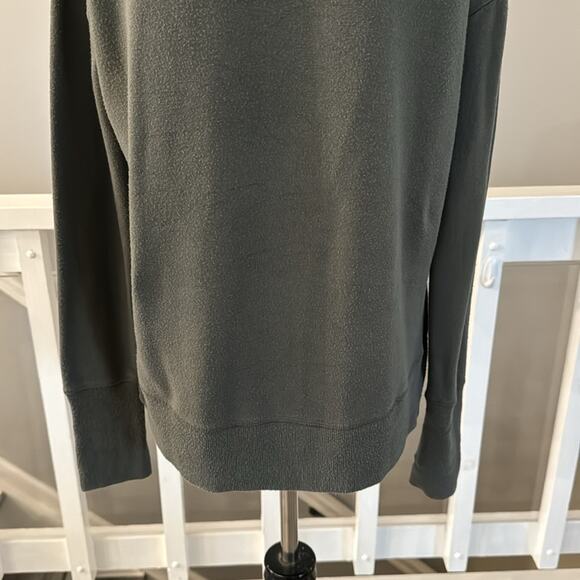 Athleta Coaster Luxe Pullover Sweatshirt Oversized Size XS Color: Olive Green - Picture 7 of 11